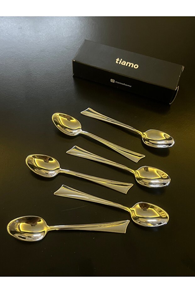 Ela Teaspoon 6 Pieces 18/10 Steel 1.5 mm Thickness
