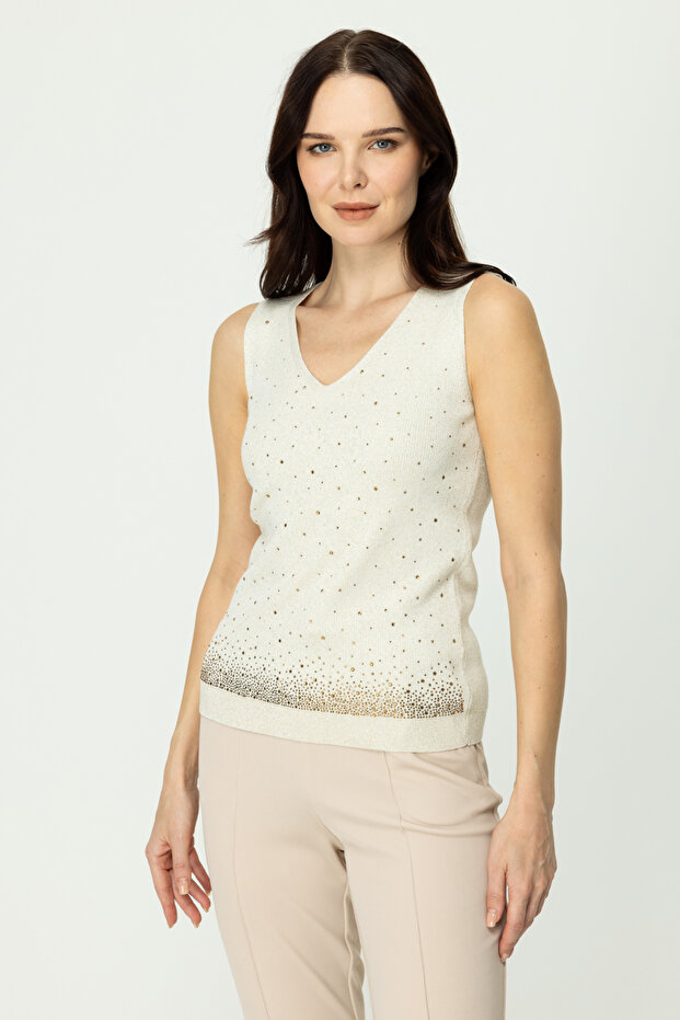 V Yaka Simli Süveter - 3