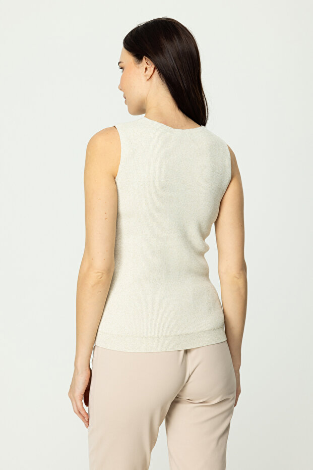 V Yaka Simli Süveter - 4