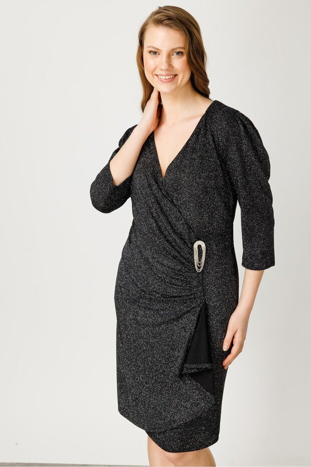 Modailgi  Elbise Siyah - 5