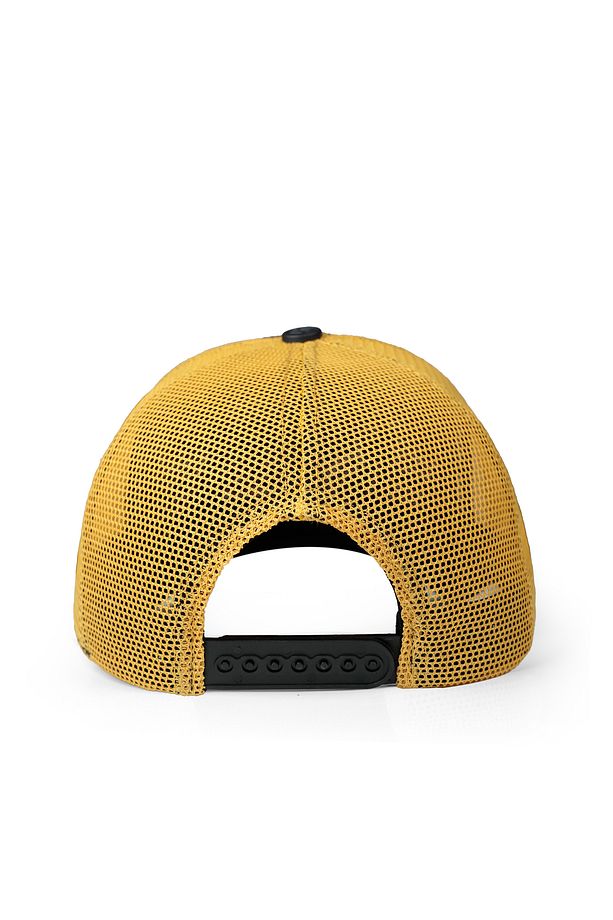 V1 Panter Logolu Lacivert-sarı Trucker Şapka - 5