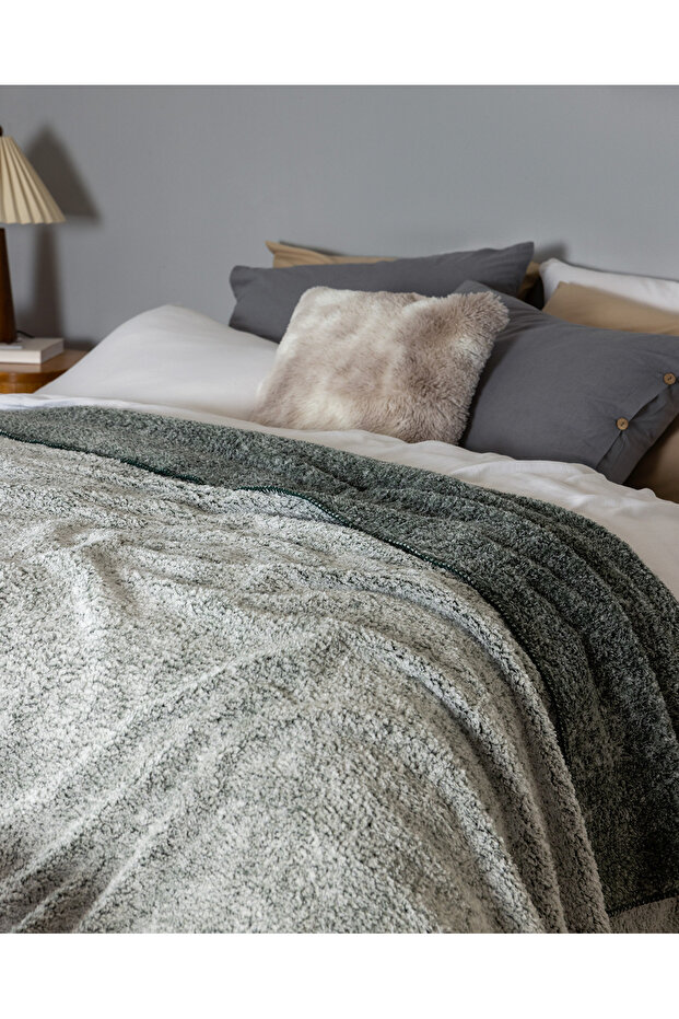 Nord Sherpa Tek Kişilik Battaniye - Haki - 3