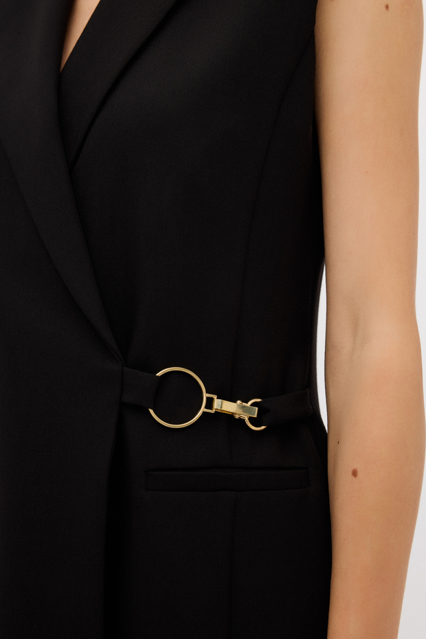 V Yaka Ceket Elbise - 3