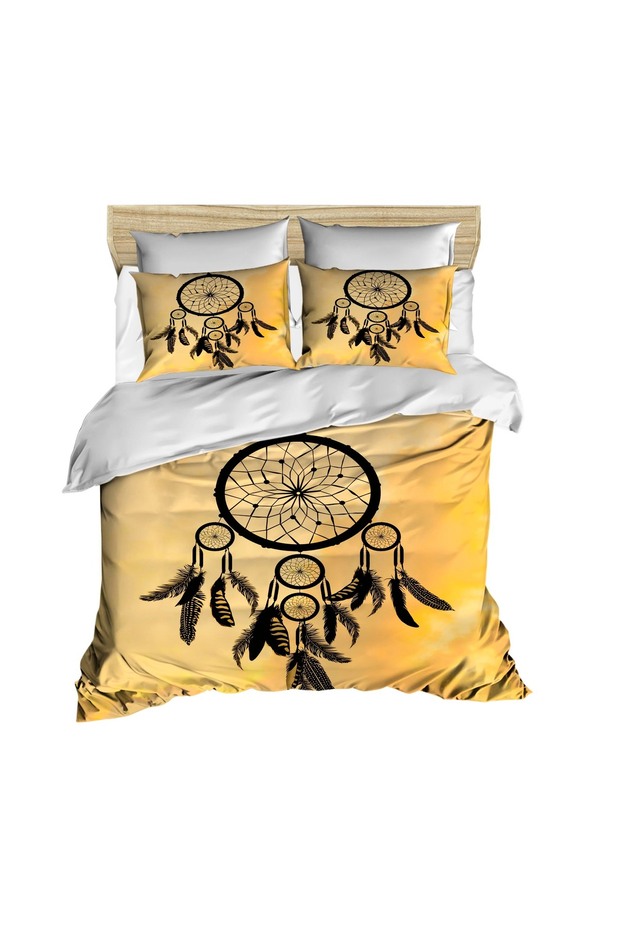 Feather Dream Catcher Pattern 3D Digital Double Duvet Cover Set