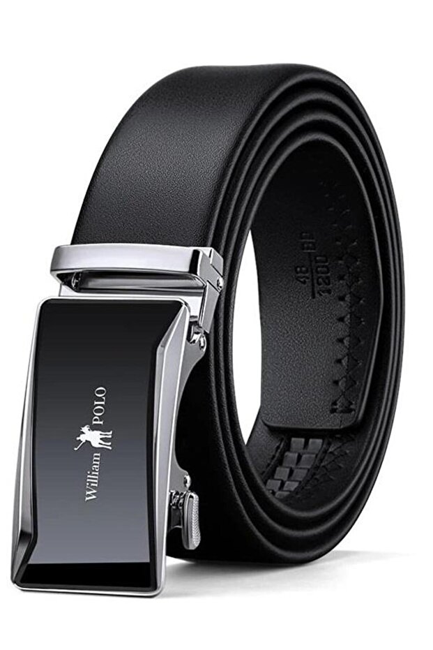 Williampolo Genuine Leather Italian 125 Cm Black Men's Belt