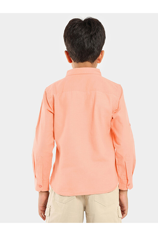 قميص كاجوال سادة مع أزرار - 3