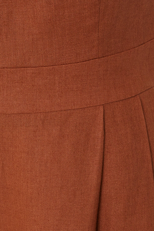 Askılı Keten Tulum - 8