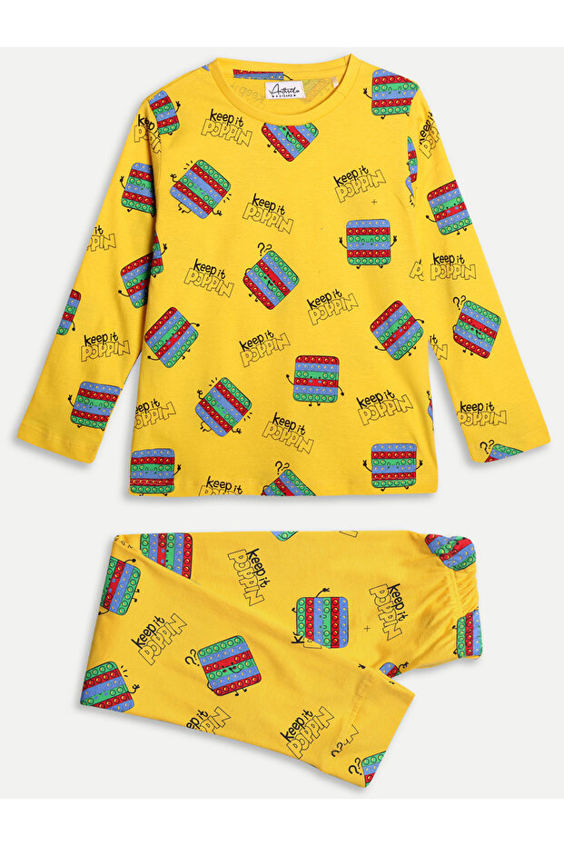Pop It Graphic Print Top and Pyjama Set