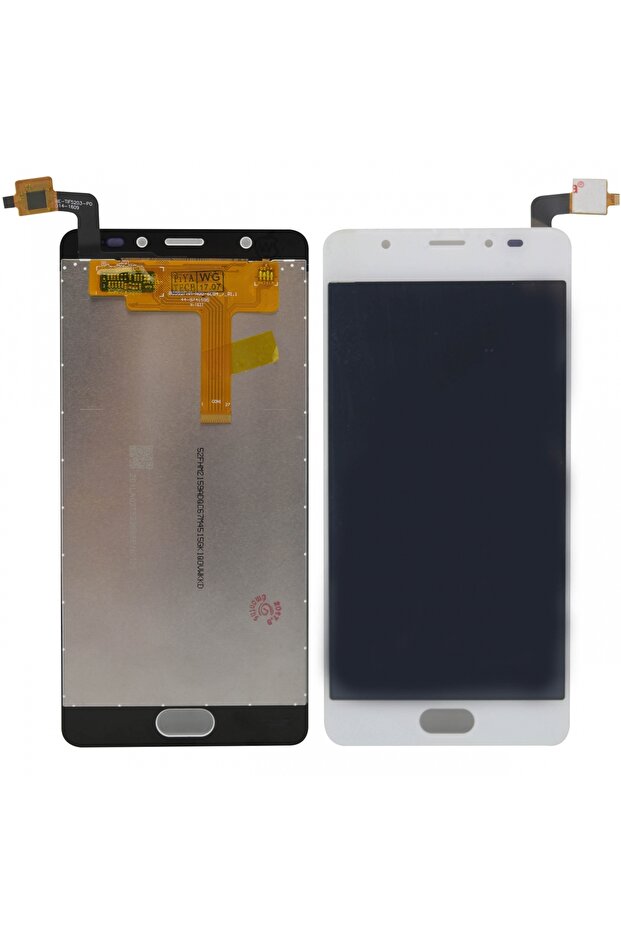 شاشة LCD تعمل باللمس متوافقة مع Teknonet Via P1 - أبيض