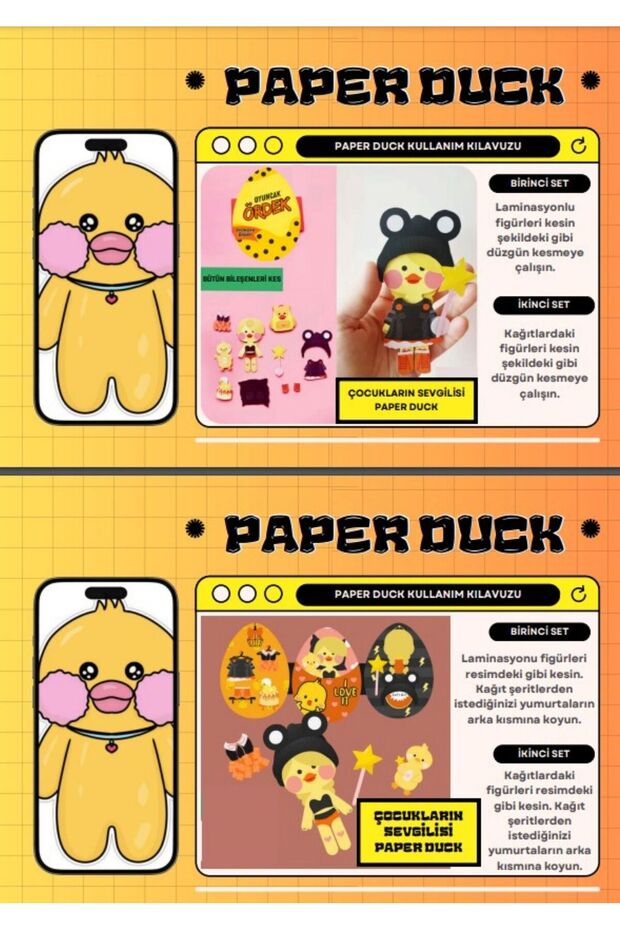 Cırt Cırtlı ve KES-YAPIŞTIR Paper DUCK  Aktivite Seti - 3