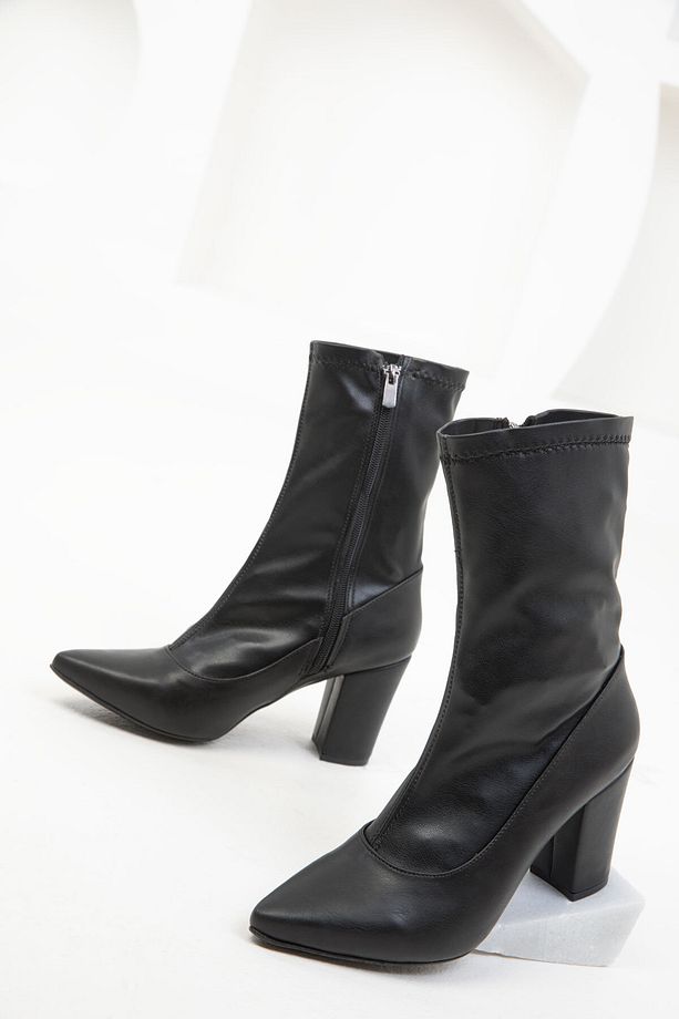 Siyah Kadın Bot & Bootie 19709 - 2