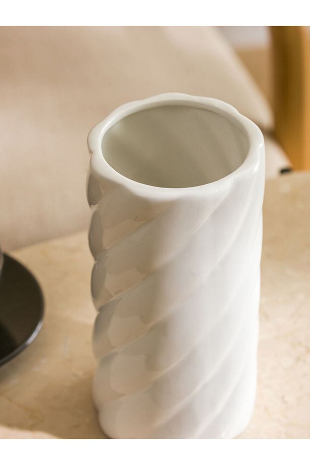 LCW HOME Ekru Seramik Vazo 20 Cm - 3