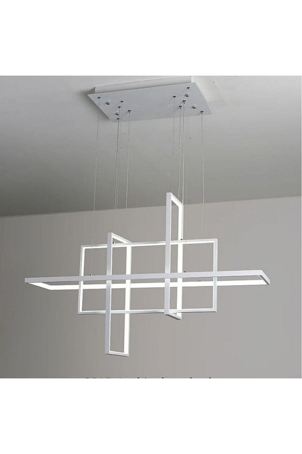 Modern LED Avize Mutfak Yemek Odası Oturma Odası  Dikdörtgen Avize Geometrik Kare Kutu Tavan Avize - 2