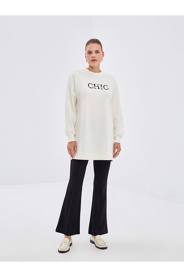LCW Modest Siyah Dar Fit İspanyol Paça Kadın Pantolon - 1
