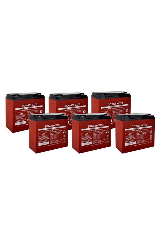 PXEC25-12F6 - 12V 25 Ah Elektrikli Bisiklet Aküsü - F6 - (M6 Bolts) 6 Lı Paket - 1