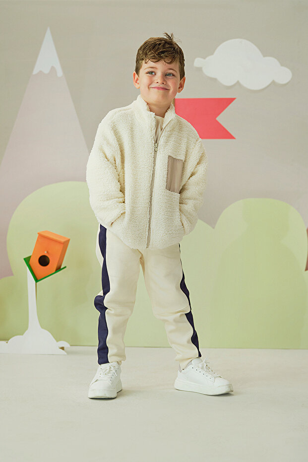 Unisex Kids Plush Cardigan