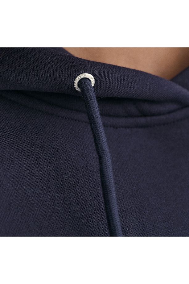Kadın Lacivert Regular Fit Kapüşonlu Logolu Sweatshirt - 4