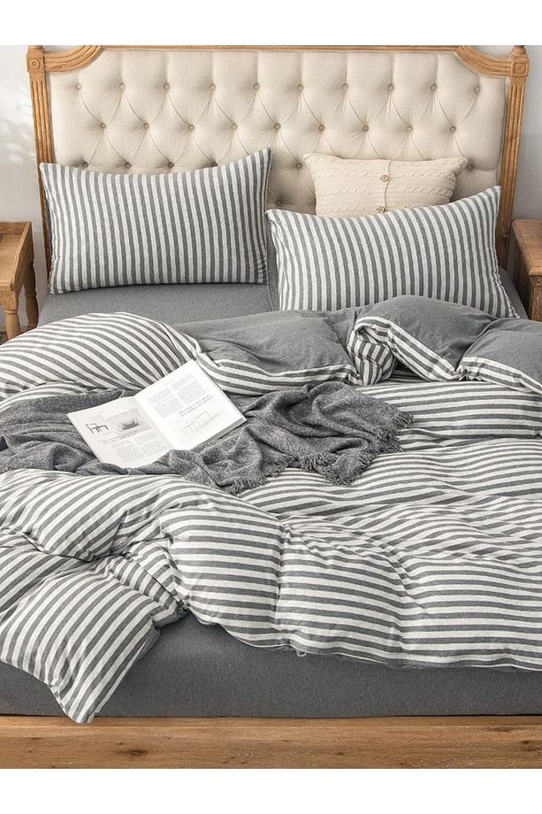 Gray Collection Çocuk ve Genç Tek Kişilik Pamuk Lastikli Nevresim Takımı - 3