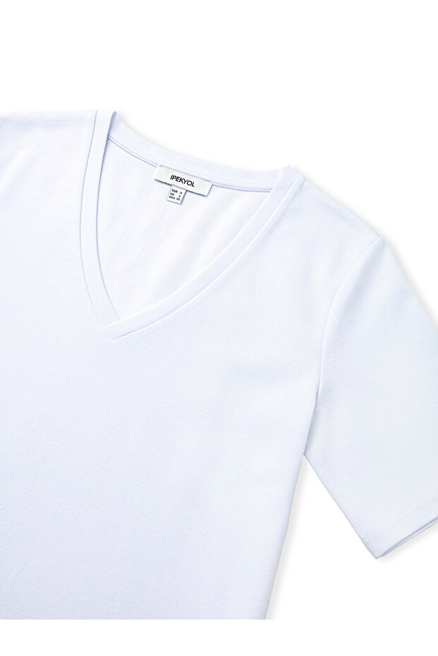 V yaka basic tişört - 4