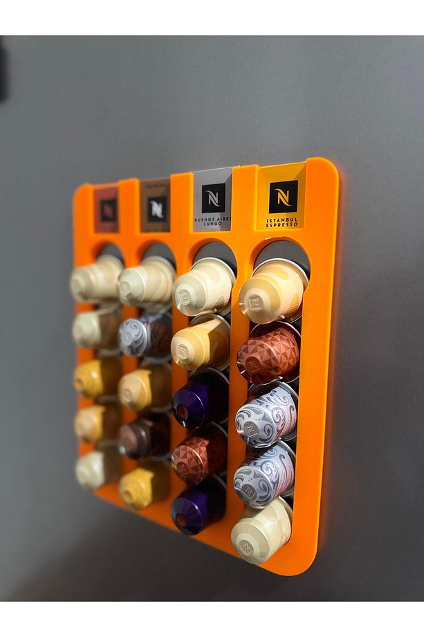 Kapsül Kahve Standı Buzdolabı Için Mıknatıslı 20 Kapsül Nespresso Kapsül Tutucu - 1