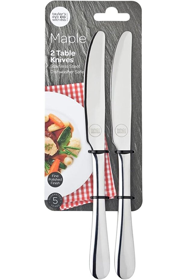TEW 2PCS STAINLESS STEEL TABLE KNIVES