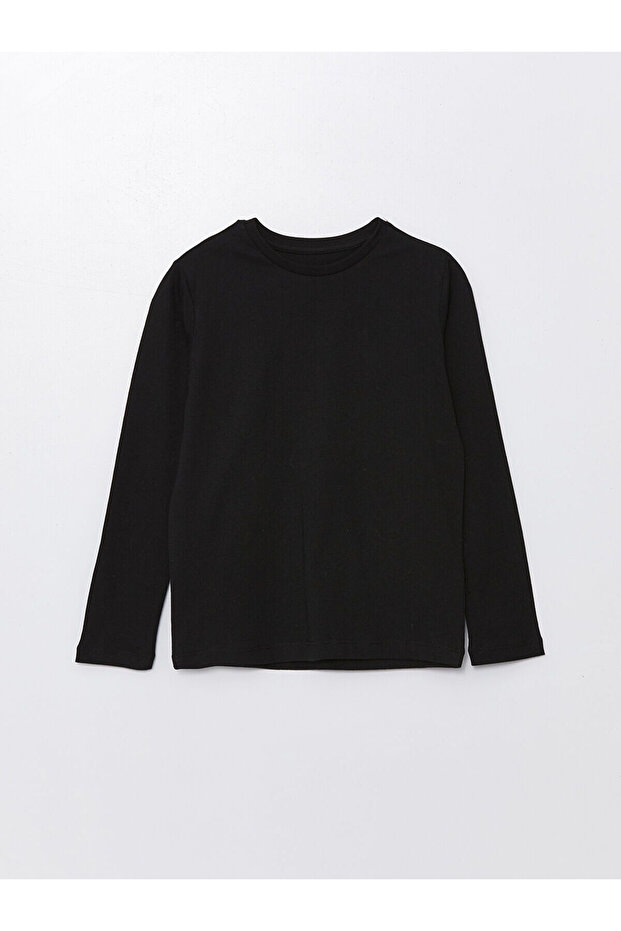 Crew Neck Long Sleeve Boys' Undershirt