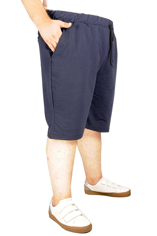 Mode XL Mărime mare Capri Straight Recycle Basic B20506 Bleumarin