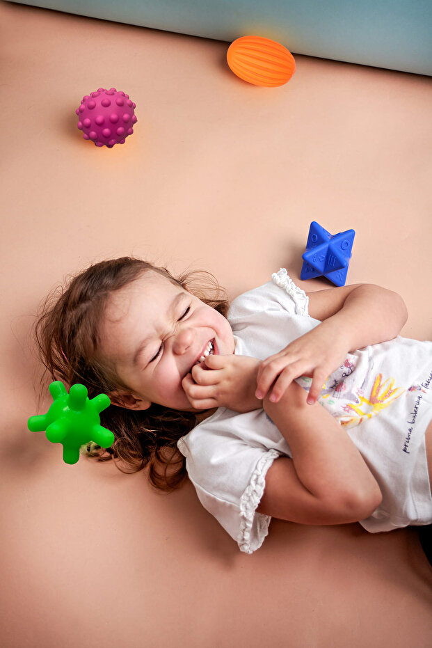 Sensory Duyusal Bebek Topları: 6'lı set her topta farklı doku ve renkler Duyusal ve zihinsel ge... - 5