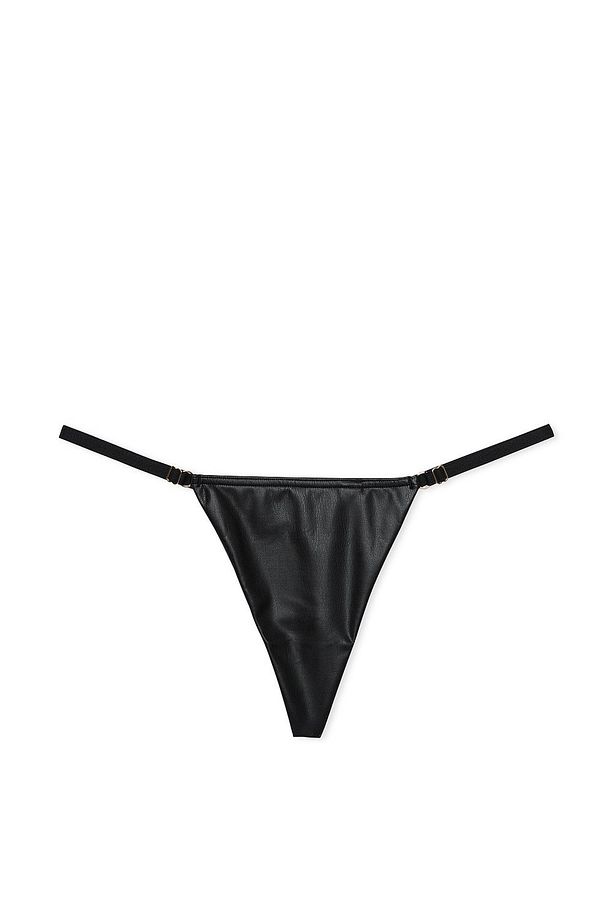 Deri Görünümlü Ayarlanabilir V-String Külot - 3