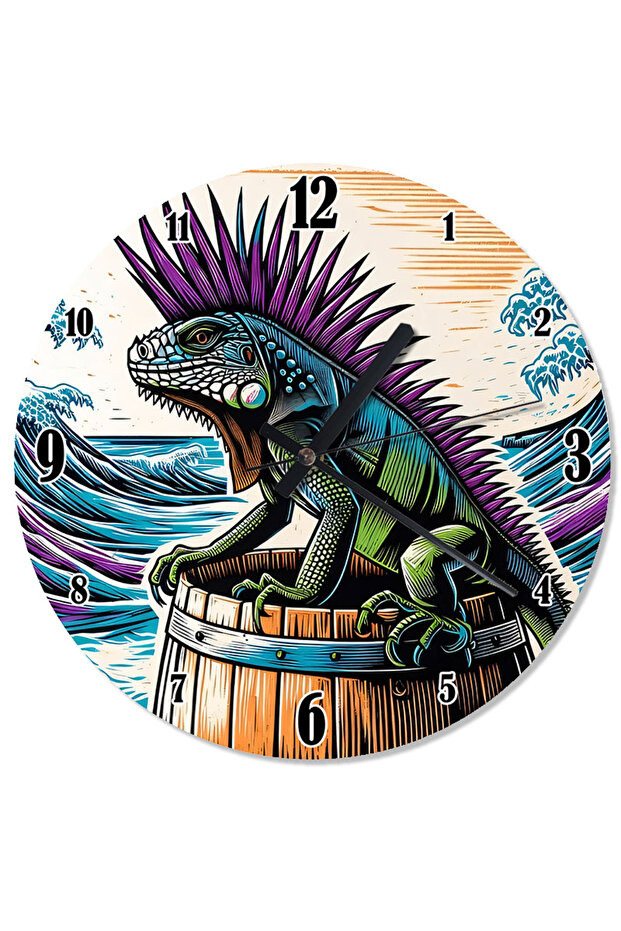 ساعة حائط بطبعة تنين البحر - 1