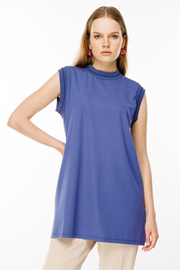 Kolsuz Tunik Mavi - 4