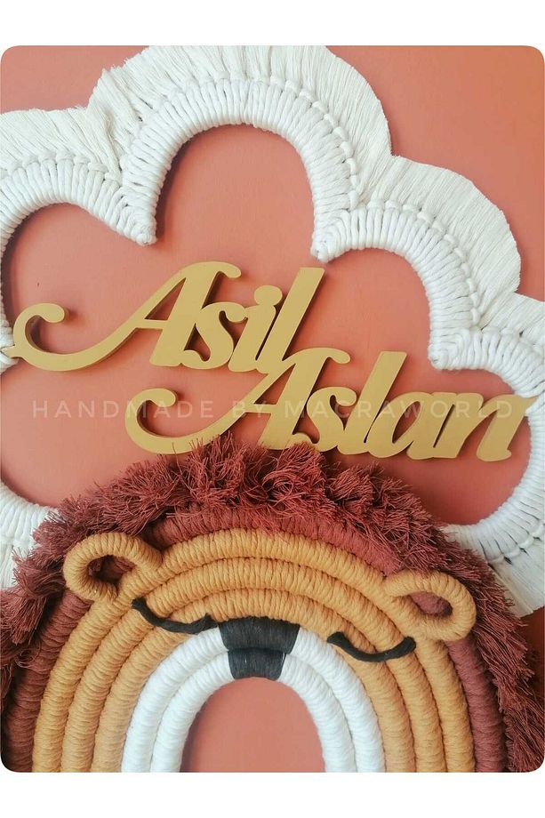 Makrome Aslan Bebek & Çocuk Odası Dekoru, Kapı Süsü - 4