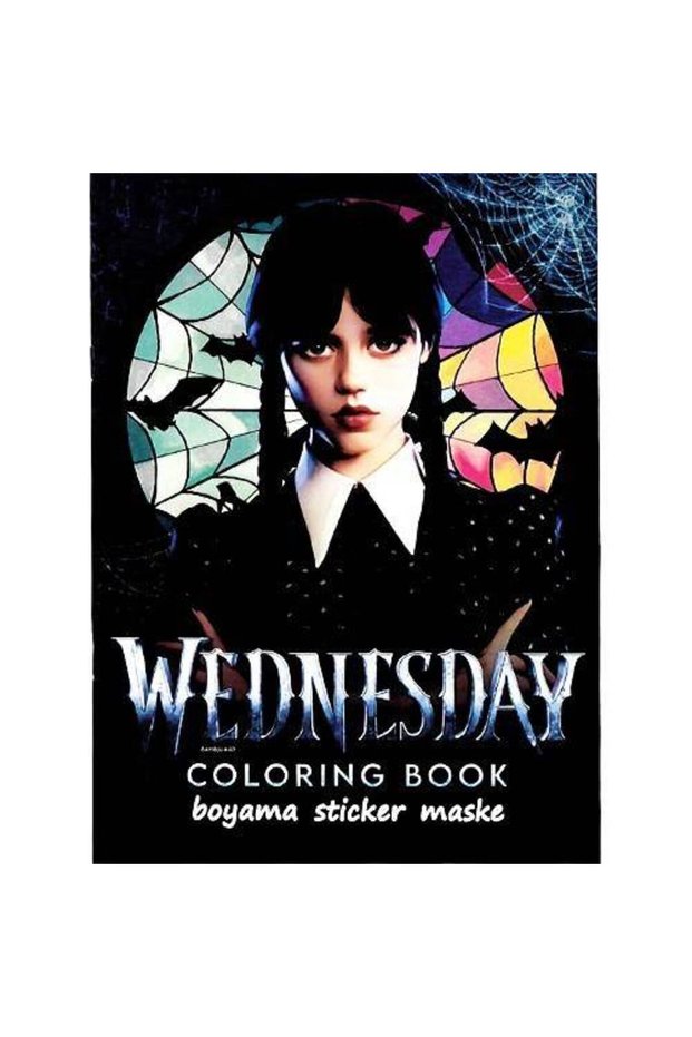 4 Wednesday Coloring Books with Stickers (16 Pages)