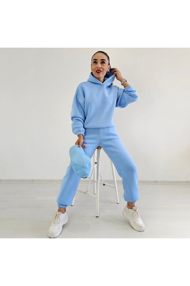 3 İp Kapşonlu Eşofman Takımı - 3