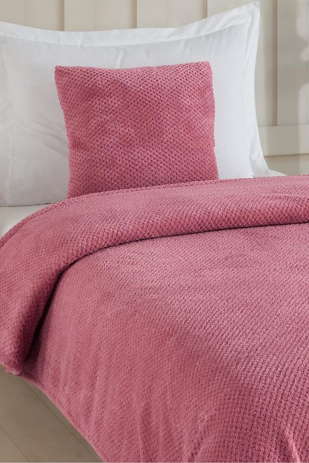 Softy Tek Kişilik Yatak Örtüsü | Wellsoft Battaniye 150 X 220cm 1 Adet 45x45cm Kırlent Kılıfı - 4