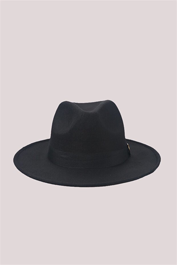 قبعة فيدورا سوداء للرجال - 1