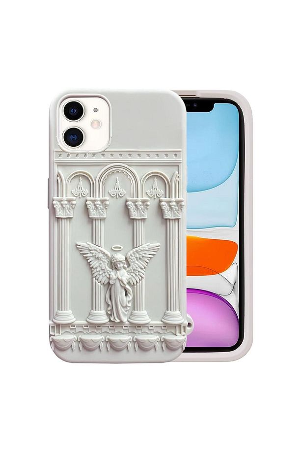 Apple iPhone 11 Kılıf Praying Angel Bej - 1