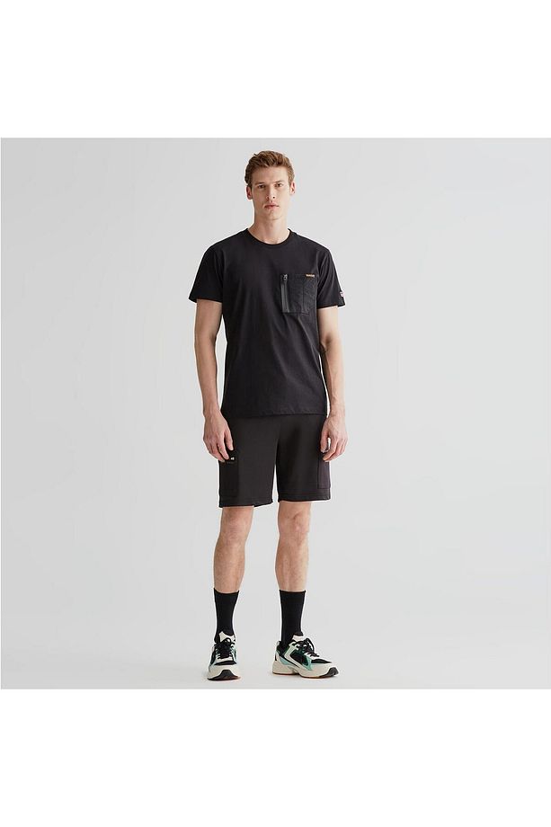 Erkek Siyah Regular Fit Şort - 1