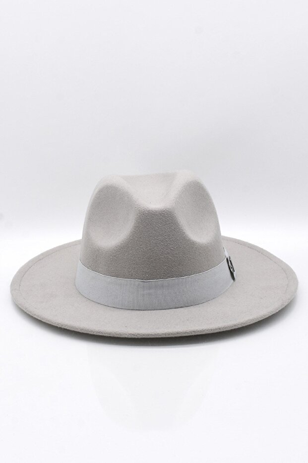 قبعة فيدورا رمادية قابلة للتعديل برباط بنما - 3
