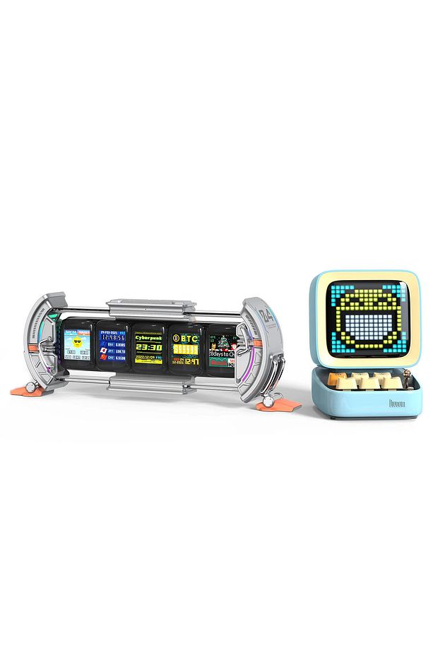 Ditoo Pro Mavi Bluetooth Hoparlör Ve Times Gate Dijital Led Ekran Seti - 1