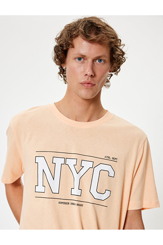 Cotton College Printed Crew Neck Short Sleeve T-Shirt