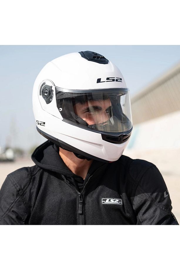 Strobe 2 Çene Açılır Beyaz Kask - 5