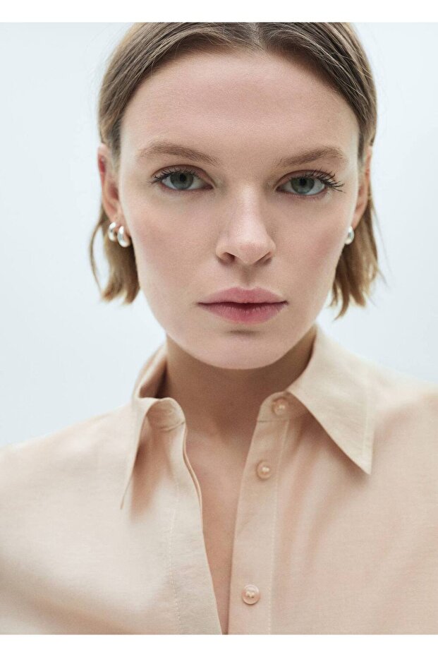 Saten lyocell gömlek - 5