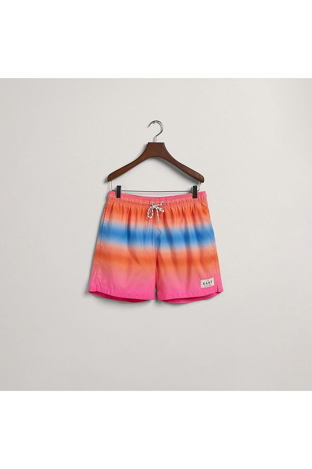 Erkek Pembe Classic Fit Desenli Mayo Şort - 3