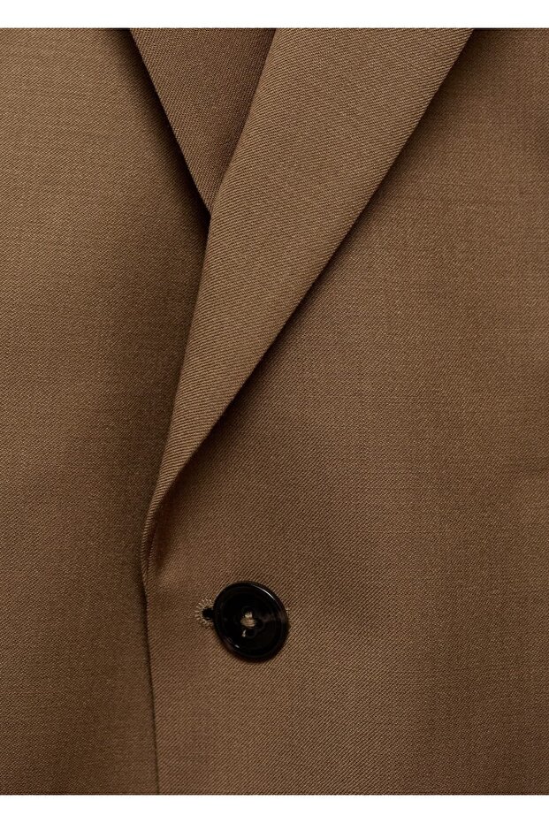 100% Unprocessed Wool Slim-Fit Blazer Jacket - 7