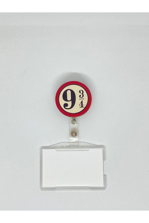 Wizard with Glasses Train Clock Themed Yoyo Card Holder Yoyo Id Badge Holder