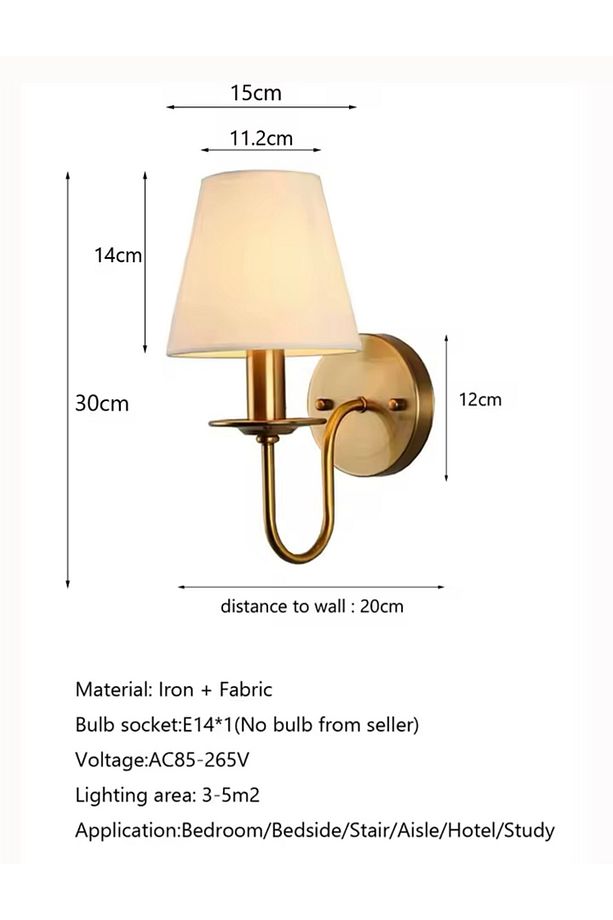 Modern Busto Pilli Aplik Eskitme Gold Sarı Krem Abajur Tak Çalıştır Kablosuz Pilli Aplik - 5