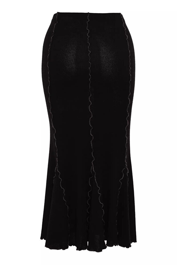 Siyah triko orta boy etek - 2