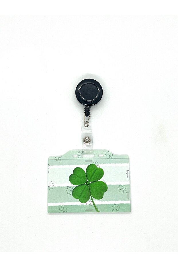 4 Leaf Clover Themed Horizontal Card Case Card Protector