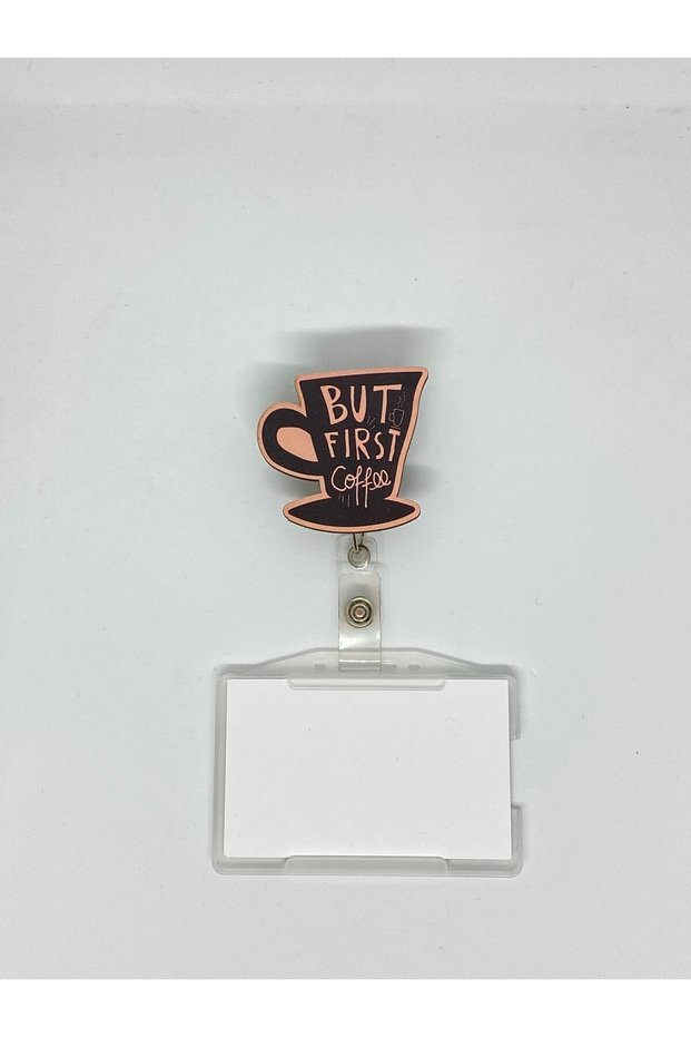 But First Coffee Themed Yoyo Card Holder Yoyo Badge Holder